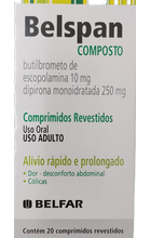 BELSPAN COMPOSTO 250 +10 MG C/ 20 CP REV