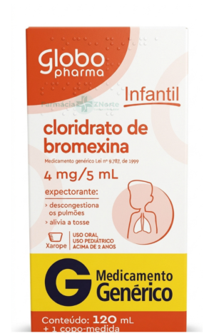 CLORIDRATO DE BROMEXINA 4 MG/5 ML XPE PED 120 ML